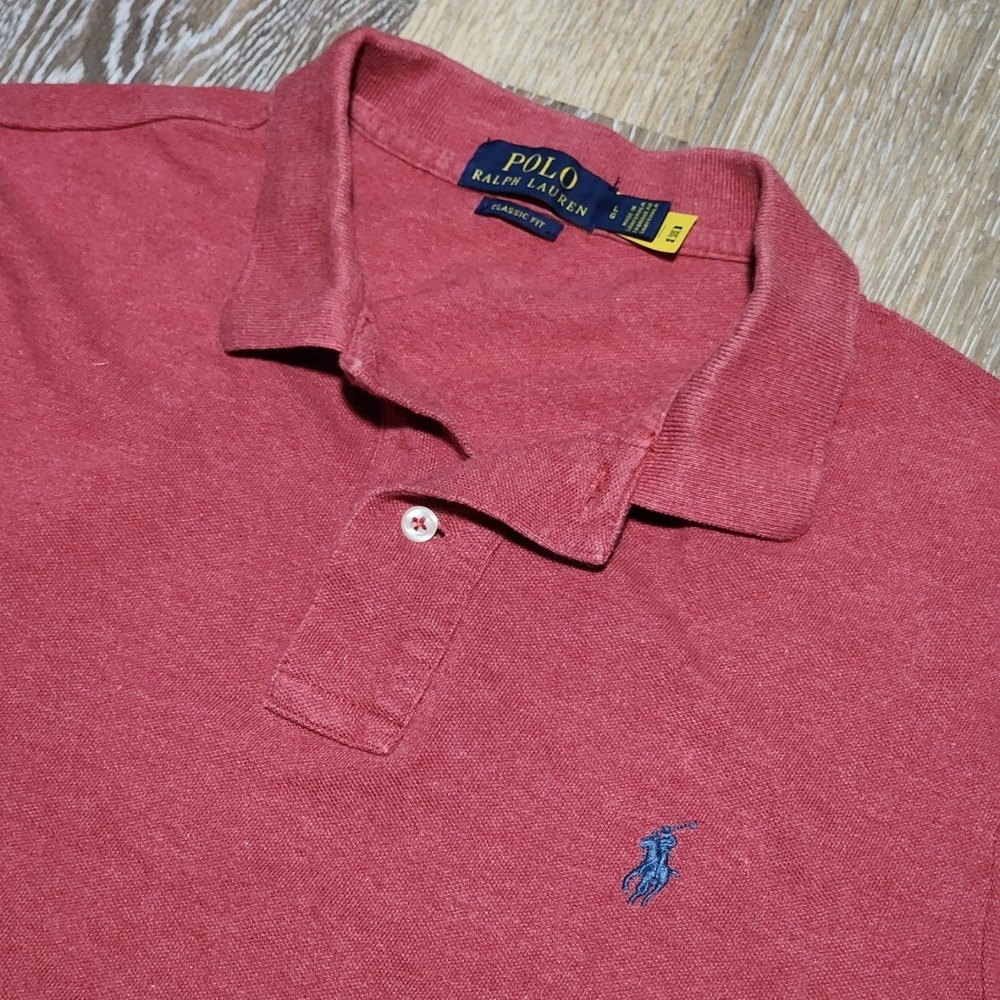Polo Ralph Lauren Men's Classic Fit Polo Shirt | Size L | Maroon | Short Sleeve